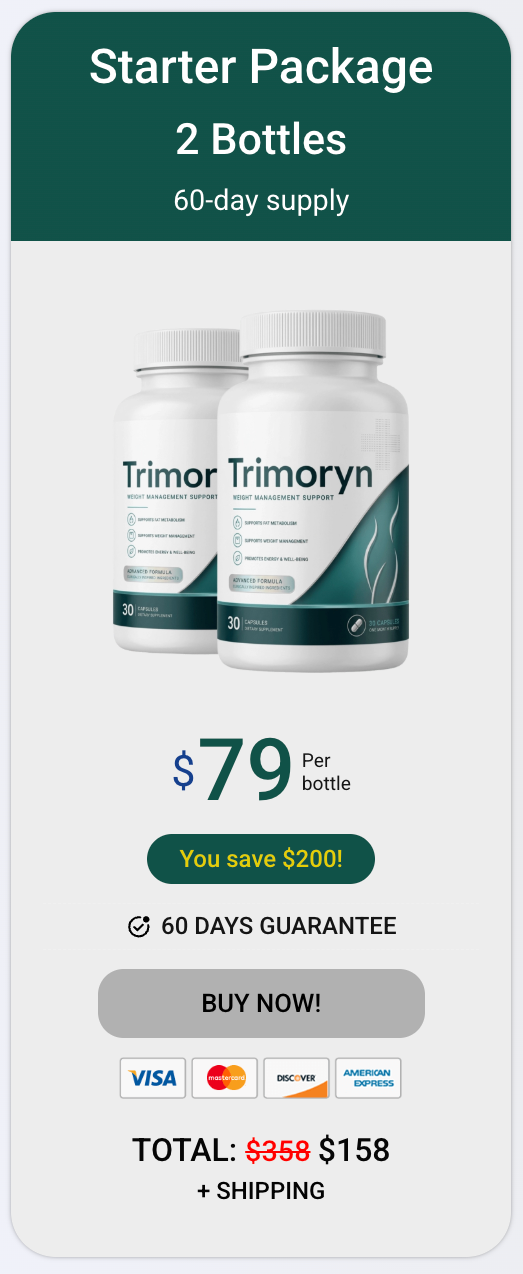 Trimoryn 2-bottle package — 60-day starter supply for daily wellness support